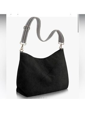 WOOMADA Corduroy Crossbody Bag for Women, Spacious Lightweight